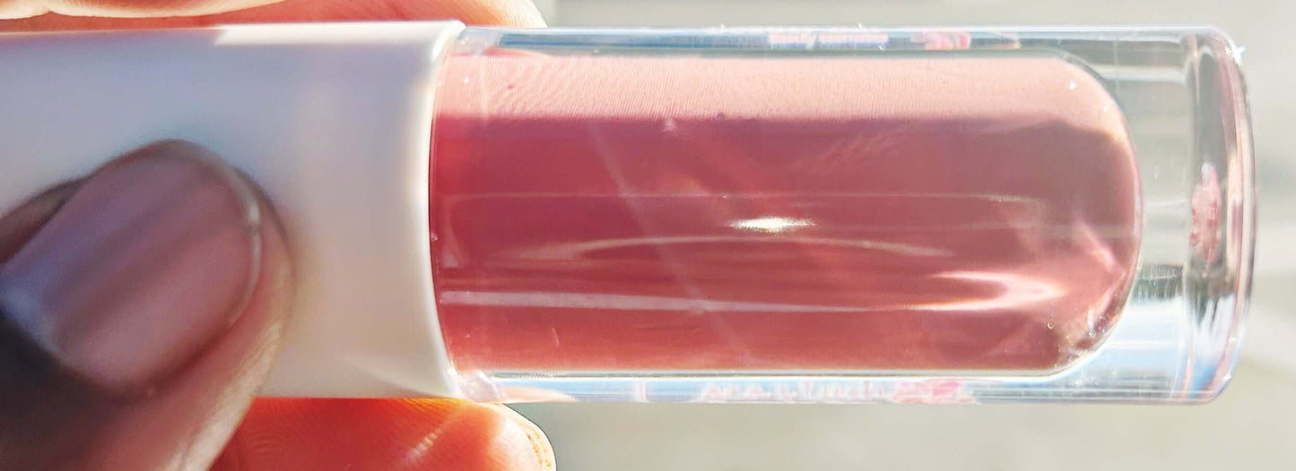 Pink nude pigmented lip gloss