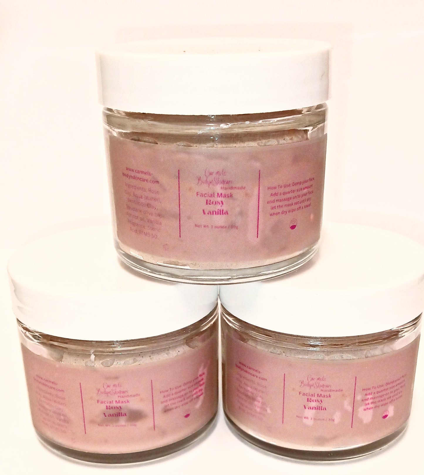 Rose Vanilla Facial Mask - Car’Mels’ Body-n-Skincare