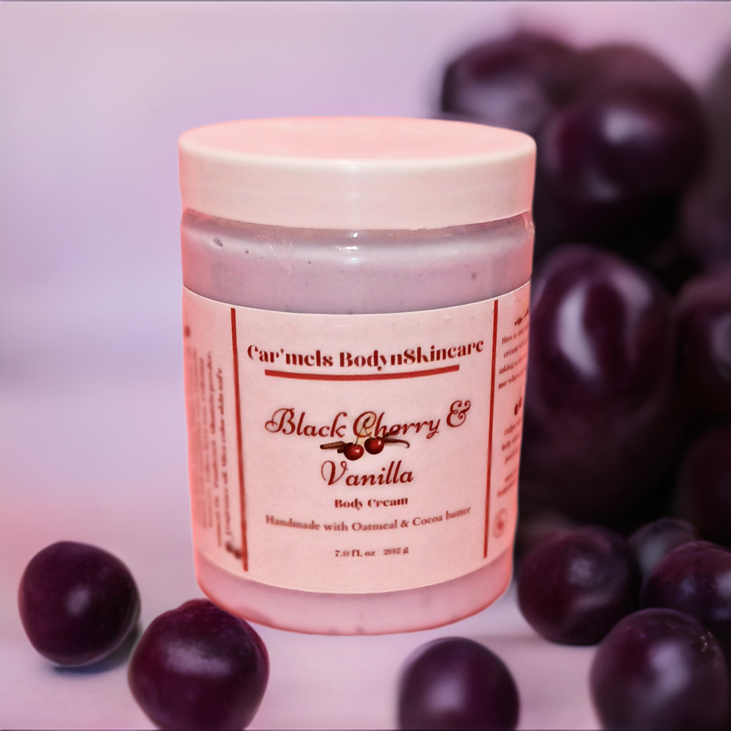 Black Cherry & Vanilla BodynSkincare Body Cream - Car’Mels’ Body-n-Skincare