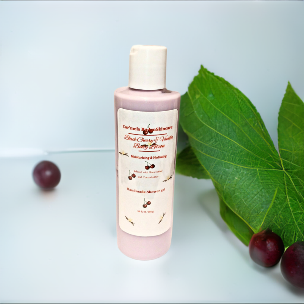 Black Cherry and Vanilla Body Lotion - Car’Mels’ Body-n-Skincare