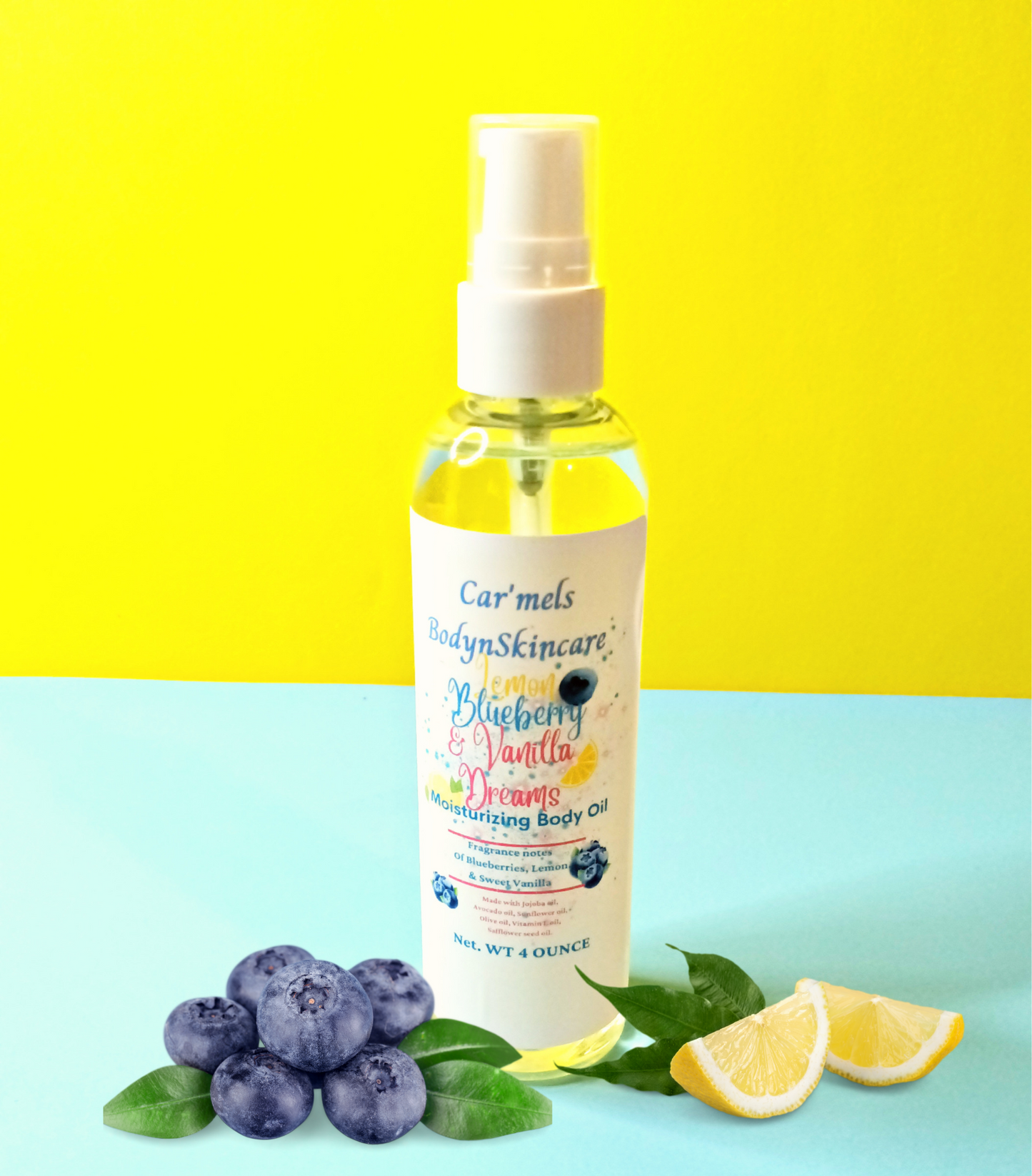 Lemon Blueberry & Vanilla Dreams body oil - Car’Mels’ Body-n-Skincare
