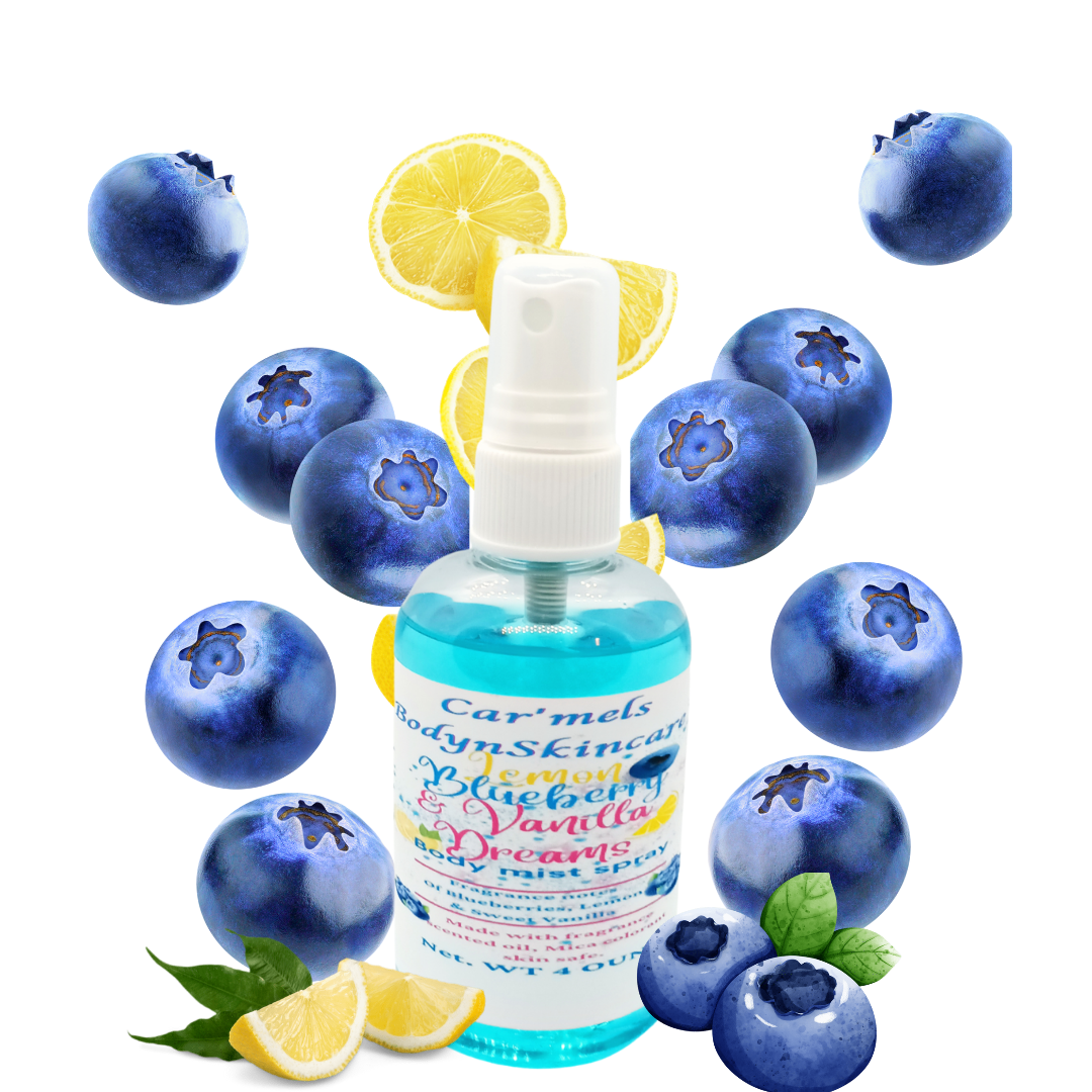 Lemon Blueberry and Vanilla Dreams Body mist - Car’Mels’ Body-n-Skincare