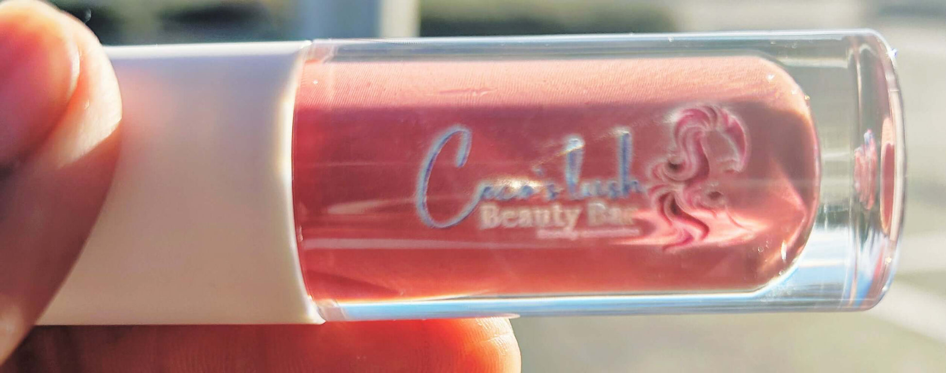 Pink nude pigmented lip gloss