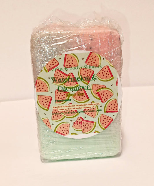 Watermelon and Cucumber Soap Bar