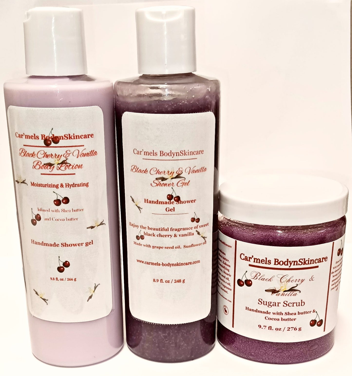 Black Cherry and Vanilla Bundle set - Car’Mels’ Body-n-Skincare